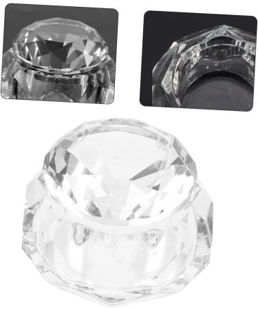 nail art crystal cup crystal nail art cup dish glass nail art cup nail painting pen nail glitter holder manicure painting tools nail crystal bowl liquid crystal glass nail polish 6x6cm Transparent - Buy Online on GoSupps.com