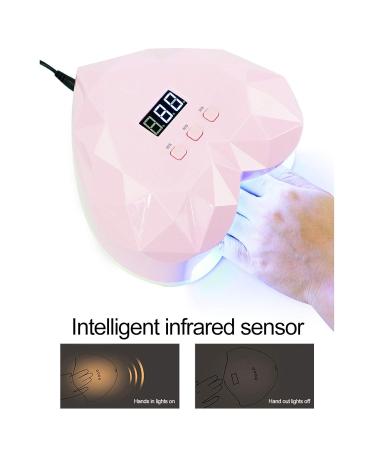 Buy 48W UV LED Nail Lamp Portable Professional Nail Dryer with 24 LEDs | 30s/60s/90s Pink UV Nail Dryer - Buy Online on GoSupps.com