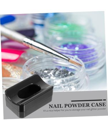 Beavorty 1pc Box Glitter storage box nail art tools nail glitter storage container rhinestone tools nail tools dip powder container nail powder recycling Nail Salon Supplies rhinestones set 7x4.4cm Black - Buy Online on GoSupps.com