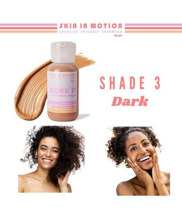 Skin in Motion Work It Moisturizer Tinted Sweat Resistant with Long Lasting Coverage Menopause Makeup Daily Tinted Moisturizer | Shade 3.0 Dark - Buy Online on GoSupps.com