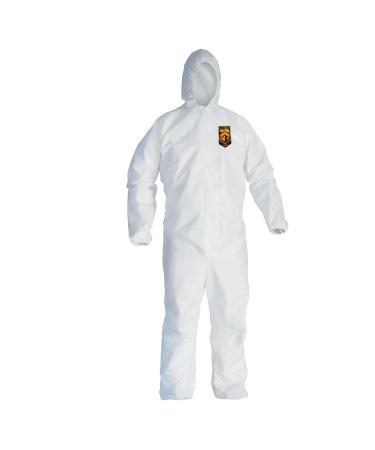 KleenGuard A40 Liquid & Particle Protection Coveralls (41172) White XL (Qty 25) X-Large