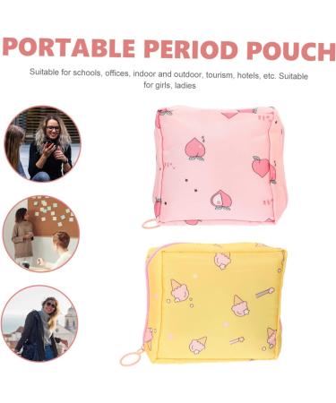 OHPHCALL 2pcs Sanitary Napkin Storage Bag Travel Set for Women | Zip Around Wallets for Women | Diaper & Menstrual Pad Pouch | Period Bag Portable - Prevail Pads Included - Buy Online on GoSupps.com
