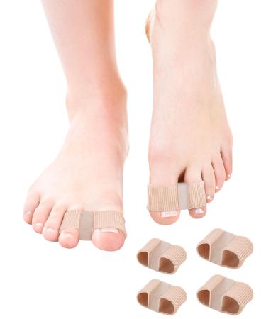 BLATOWN 2 Pair Toe Spacers for Women Men Bunion Correct Toe Separators for Bunion Correction Hammer Toe Straightener Toe Spreaders with 2 Elastic Toe Loops and Soft Gel Pads Good for Relief(S+L)