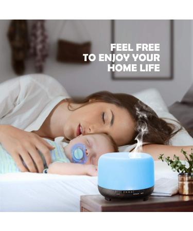 500ml Aroma Diffuser - Topsect Ultrasonic Humidifier with Remote Control 7 Colors Auto Shut-off | International Shipping - Buy Online on GoSupps.com