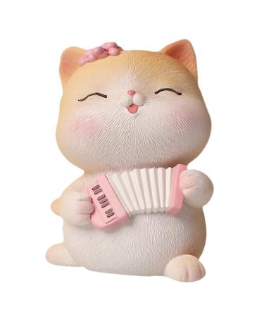 Ciieeo 1pc Resin Ornaments Animal Cake Ornament Car Animals Mini Cat Figures Animal Figures Toy Desk Topper Miniature Dollhouse Cat Miniature Cat Decor Resin Cat Ornament Desktop Interior