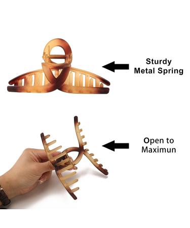 KUDUOER Women's Large Hair Clip - 4 Curved Claw Clips for Thick & Thin Hair - Non-slip Butterfly Hair Clips - Multi-colored - Buy Online on GoSupps.com