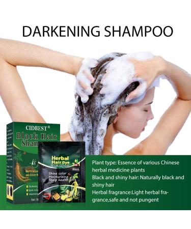 Mroobest Black Hair Shampoo - Natural Darkening & Instant Dye Shampoo for Volumizing Moisturizing Shiny Hair | Suitable for Men & Women - Buy Online on GoSupps.com