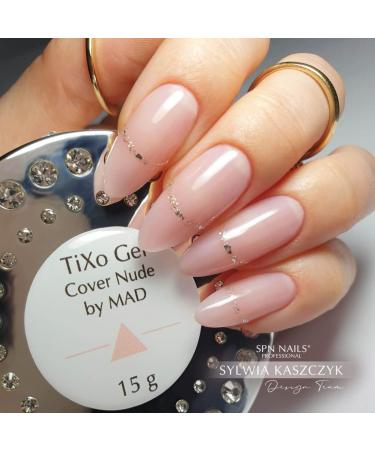 SPN Nails Professional TiXo Gel Cover Nude by MAD 50g- Gel Builder For Extension - Nail Strengthener - Opaque Pink Effect - Professional Home & Salon Use LED/UV Lamp Curable - Buy Online on GoSupps.com