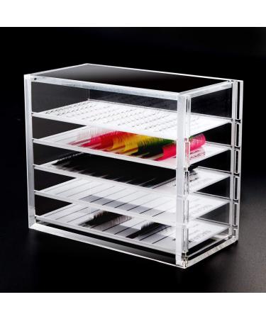 NAGARAKU Magnetic Lash Extension Storage Box | 5-Layer Dustproof Organizer for False Eyelashes | Transparent Makeup Tools Case with Magnetic Plate | International Shipping Available - Buy Online on GoSupps.com