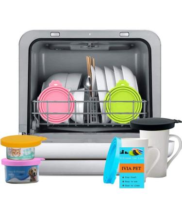 IVIA PET Food Can Lids - BPA Free Silicone Covers for Dog and Cat Food - 6 Pack (Multicolor) - Buy Online on GoSupps.com