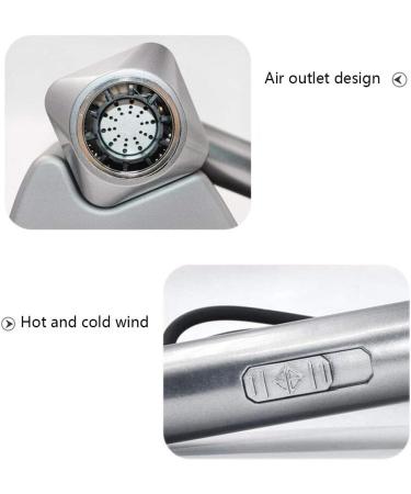 Professional Hair Dryer 2000W AC Motor Negative Ionic Technology Blow Dryer with Hot/Cold Compact Anti-frizz Ionic Hairdryer with Styling Nozzle Quick Drying for Men and Women Purple Small Gift Silver - Buy Online on GoSupps.com