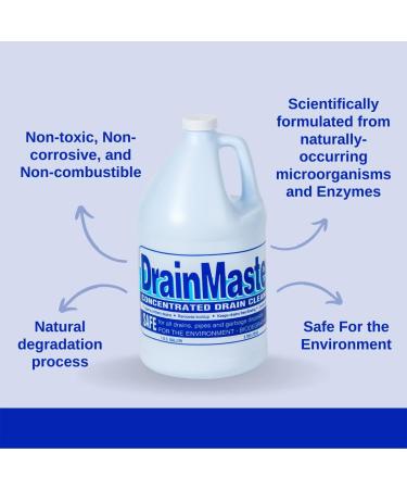 Commercial Drain & Grease Trap Cleaner - Concentrated Enzyme Formula | Organic Liquid Bacteria for Plumbing (1 Gallon - Buy Online on GoSupps.com