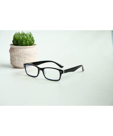 Eyekeper UV Protection Computer Reading Glasses - Anti-Blue Light Scratch-Resistant 2.25 Dioptries Spring Hinges Yellow Tinted Black Socket - Ideal for International Shipping - Buy Online on GoSupps.com