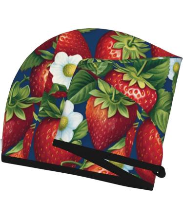 Hair Towel Wrap - Quick Drying Towel Turban with Button | Perfect for All Hair Types (Strawberry2 - Buy Online on GoSupps.com