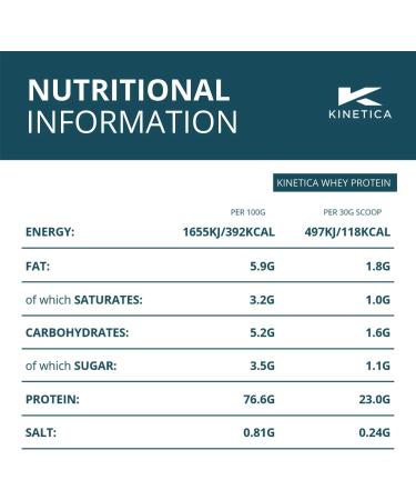 Kinetica Vanilla Whey Protein Powder 4.5kg | 23g Protein per Serving | 150 Servings | EU Grass-Fed Cows | Superior Mixability & Taste - Buy Online on GoSupps.com