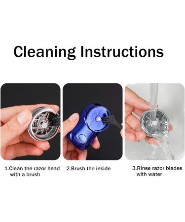 Mini Electric Shaver 2024 | Fast Charging Portable USB Razor with Mirror | Powerful Men's Beard Trimmer (Blue - Buy Online on GoSupps.com