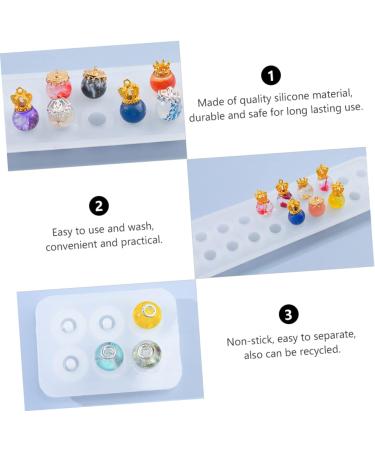 LALAFINA 3 Pcs Pendant Silicone Mold Silicone Molds Beads Pendant Crystal Epoxy Mold Silicone Die Mould Cover As Shown 23X6.2CM - Buy Online on GoSupps.com