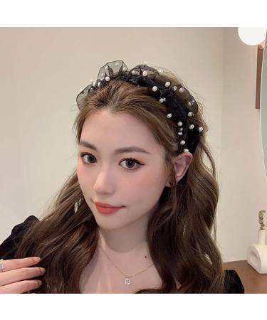 Minkissy Wedding Decor Flower Decor French Style Unique Pearl Hairband Versatile Hair Decor Stylish Headdress Rhinestone Headpiece Womens Headbands - Buy Online on GoSupps.com