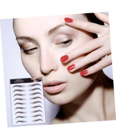 FOMIYES 12 Pcs Eyebrow Stickers Make up Kit Makeup Brow Sticker Imitation Eyebrow Semi-permanent 6d Mold - Buy Online on GoSupps.com