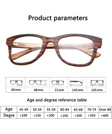 CaOxn Retro Wood Anti-Blue Light Reading Glasses | Reduce Eye Strain & Headaches | Diopters 1.0-3.0 +2.50 Type 2 | International Shipping Available - Buy Online on GoSupps.com