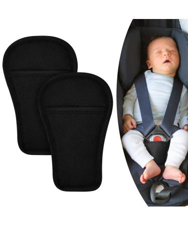 AOMIG 2Pcs Baby Pads Crotch Cover Soft Car Seat Belt Cover Pad for All Car Seats Car Seatbelt Cushion Car Harness Pad Car Seat Belt Protector Universal Fits Pushchair Stroller Car seat