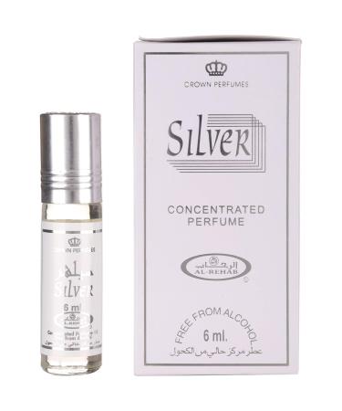 Al Rehab Silver Concentrated Perfume/Attar for Unisex 6 ml