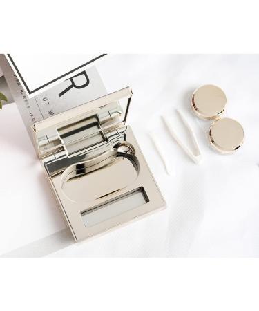 Stylish Silver Contact Lens Case & Cosmetic Bag - Magnetic Induction for Myopia Enthusiasts - Buy Online on GoSupps.com