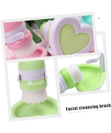 MERRYHAPY 1pc Face Brush Applicator Bottle Face Wash Brush Facial Brush Face Exfoliator Brush Facial Brush Manual Cosmetic Brush Scrubber Manual Facial Brush Fiber Wool 11x8cm Green - Buy Online on GoSupps.com