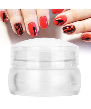2PCS Silicone Nail Art Sealing Stamp Kit - Clear White Tool with Scraper for DIY Nail Transfer Decoration - Buy Online on GoSupps.com