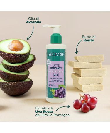 Geomar Lait D maquillant 2 en 1 Nettoie et d chiqueter l'huile d'avocat beurre de karit et extrait de raisin rouge 200 ml - Buy Online on GoSupps.com