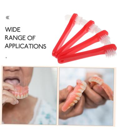 Tovinanna 4-Piece Travel Prosthesis Cleaning Brush Set - Ideal for Dentures & Toothbrushes - International Shipping Available - Buy Online on GoSupps.com