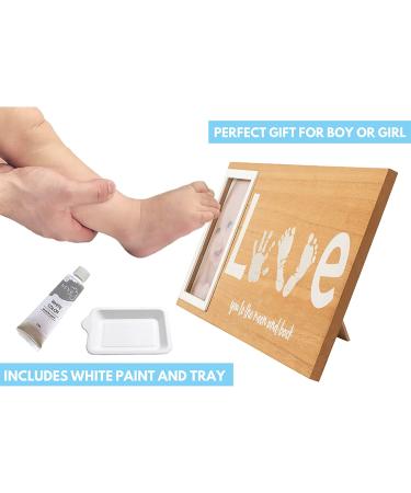 Baby Handprint & Footprint Photo Frame Kit | Includes White Paint Tray | Newborn Keepsake | 17 x 7 Inches - Buy Online on GoSupps.com