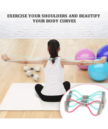 Resistance Band Figure 8 Resistance Bands Fitness Set Exercise Cord Tubes with Handle for Gym Yoga Outdoor (3Pcs) - Buy Online on GoSupps.com