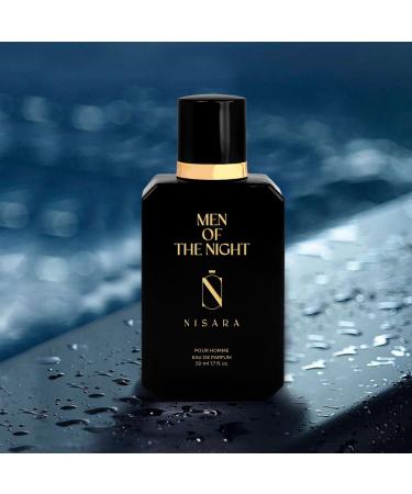 Nisara Men of the Night Perfume for Men - 50 ml | Long Lasting Eau De Parfum | Premium Perfume | Citrus-Chypre-Musky Fragrance | With Bergamot Lemon Orange Amber Wood Leather| EDP Scent for men - Buy Online on GoSupps.com