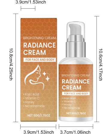 YOENBG Bright Whitening Face Cream deepacting moisture and antiaging skin care cream with vitamin C niacinamide and hyaluronic acid gentle antiblemish agent for all skin types 3 - Buy Online on GoSupps.com