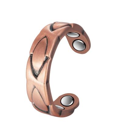 EnerMagiX Magnetic Copper Rings for Women and Men Ultra Strong Magnets 99.99% Solid Pure Copper Adjustable 0936q