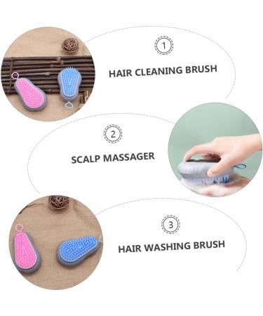 Beatifufu Hair Scalp Shampoo Brush Set Shampoo Brush for Home Ergonomic Design Scalp Face Random Color - Buy Online on GoSupps.com