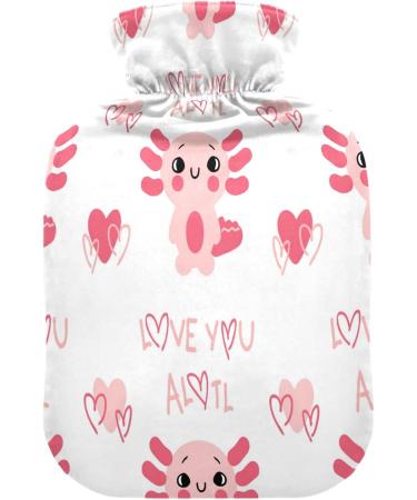 Axolotl Salamander Heat Bottle 2L - Adorable Plush Hot Water Bottle for Winter Warmth | Perfect for Kids Men & Women - Buy Online on GoSupps.com