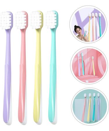 Beavorty 4 Party Toothbrush Set | Soft Cotton Fur Gentle Bristles for Adults | Ideal for Men & Women - Perfect for Body Care - Buy Online on GoSupps.com