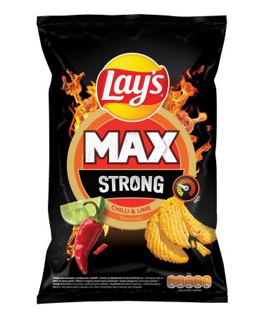 Lay's MAX Strong Chili&Lime Flavoured Crisps 120g (3 pack) by Mazovia Brands 40.00 g (Pack of 3)