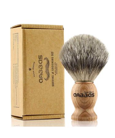 Shaving Brush, Handmade Pure Badger Hair Brush with Natural Manchurian Ash Wood Handle for Men Traditional Wet Shaving