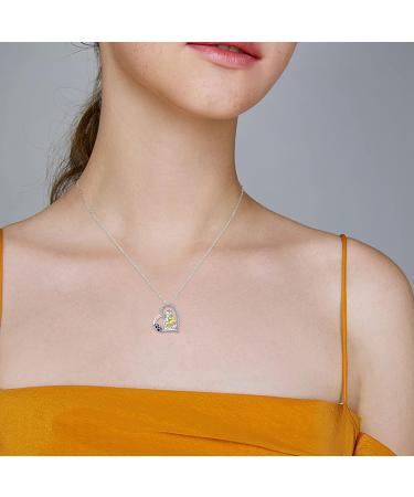 XIXLES 925 Sterling Silver Dog Necklace for Women - Love Heart Pendant for Dog Lovers | Cute Puppy Jewelry Gift for Birthday & Christmas - Buy Online on GoSupps.com
