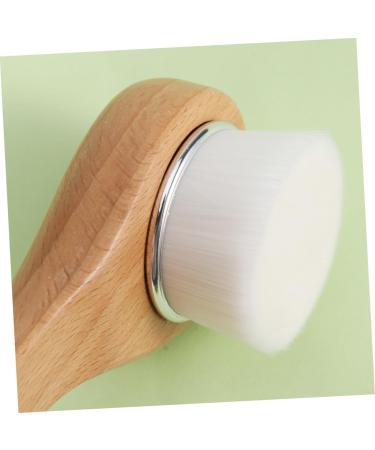 Housoutil 1pc Face Cleaning Beauty Brush Facial Brush with Soft Bristles Skin Cleanser Pore Scrub Face Skin Cleaning Brush Facial Exfoliating Brush Beech Wooden Pores - Buy Online on GoSupps.com