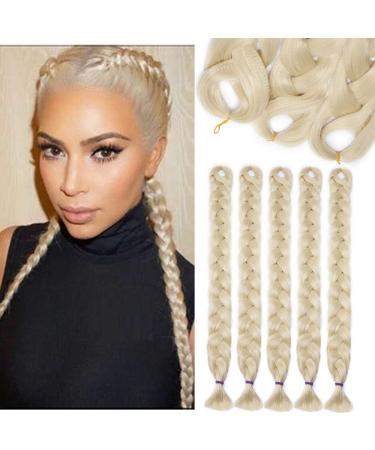 SEGO 41" Braid Extensions Synthetic Crochet Braiding 165g/bundle Braiding Hair Light Blonde