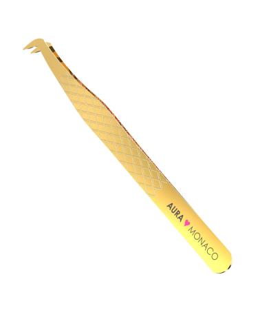 Aura monaco eyelashes tweezers manhattan for volume eyelash extensions Professional professional lash premium precision eyelash tweezers curved lace
