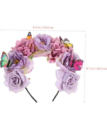 Mikinona Artificial Flower Headband Boho Decor Gothic Accessories Decorative Headband Cosplay Headbands for Women Prom Headbands for Women Flower Headpiece Tea Party Headband Fabric - Buy Online on GoSupps.com