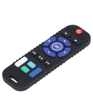 TV Control Teething Toy Baby Control Teething Toy Educational Silicone Cartoon Texture Outdoor Skill Development for Toddlers (Black)