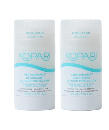 Kopari Performance Plus Aluminum-Free Deodorant Sport Deodorant for 24 Hour Odor Protection Non Toxic & Clean No Parabens or Baking Soda 2 Pack 2 Performance Plus 2.2 Ounce (Pack of 2)