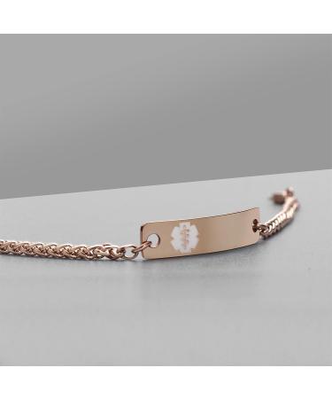 Custom Medical Alert Bracelets for Women | Personalized Emergency ID Jewelry | Medical ID Bracelets 6.0-9.0 Inches Silver with White Symbol - Buy Online on GoSupps.com