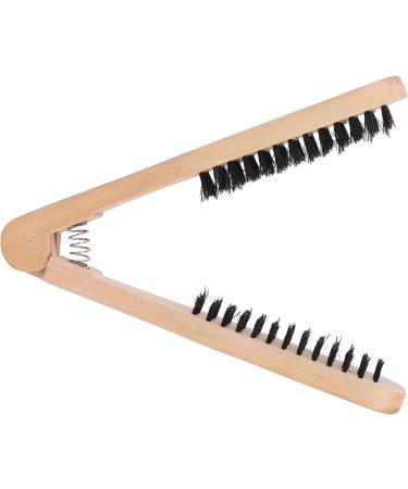 Choose Hair comb doublesided brush wooden handle antistatic clip comb for styling and smoothing hair without heat damage - Buy Online on GoSupps.com